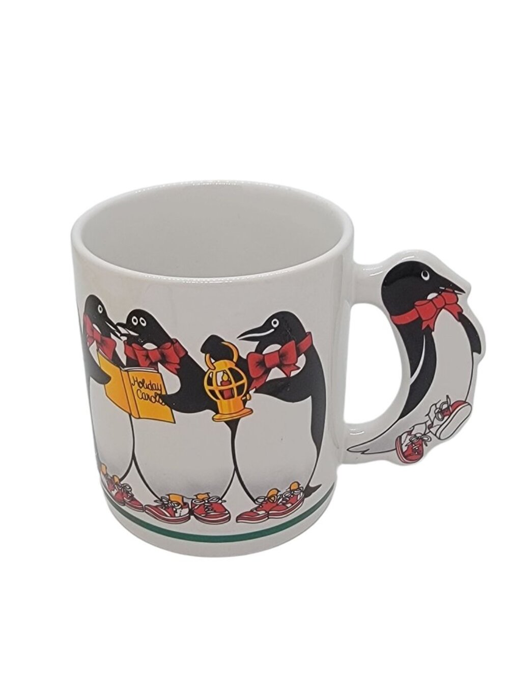 The Love Mug Collectible Christmas Coffee  Penguins & Sneakers  Vintage 1987